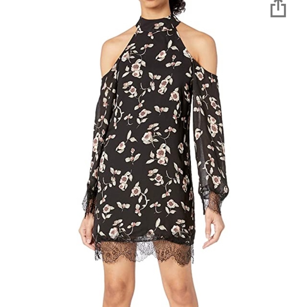 NWT Lucca Cold Shoulder Floral Lace Dress